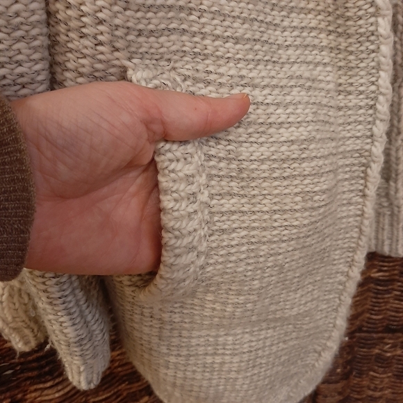 Yigal Azrouel Mohair Wool Cardigan Sweater Medium Cable Knit Fisherman Chunky - Picture 6 of 9